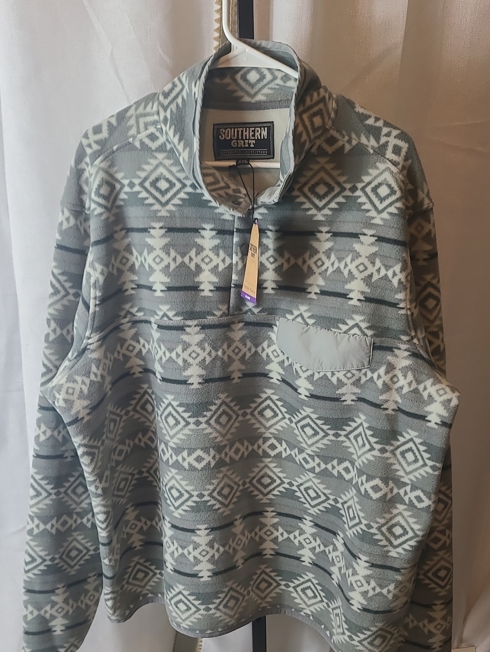 Southern Grit Aztec Fleece Tundra  Pullover Jacket XXL Mens.  New